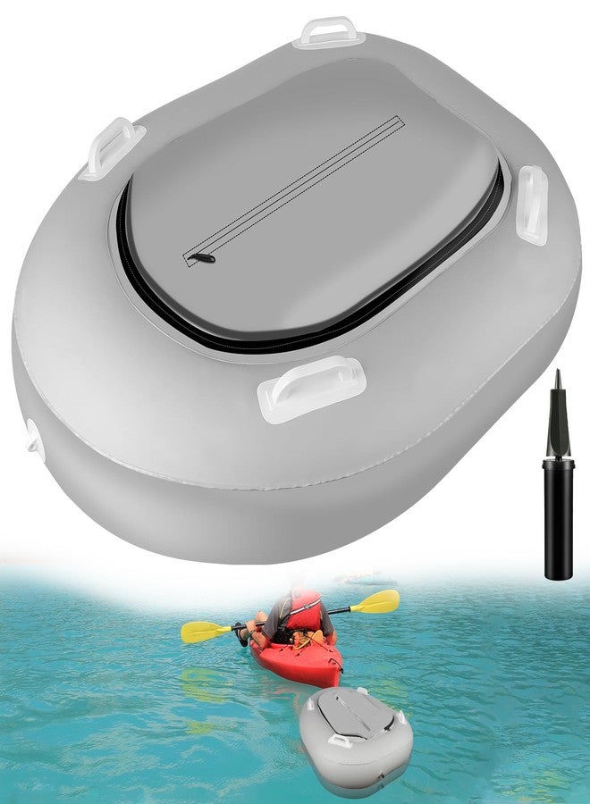 GJL Inflatable Floating Coolers for River Lake, 38 Qt Heavy Duty PVC Cooler Float with 4 Handle for River Kayaking, Easy to Lift, Reflective Floating Coolers for Fishing, Includes Inflation Tool. - Image 1