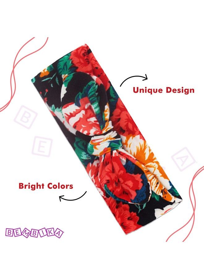 BEMBIKA Bow Headband For Baby Girl Hair Accessories For Girls Turban Headband For Baby Girl Orange - Image 4