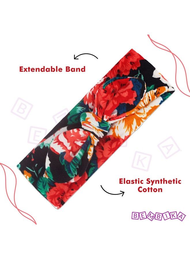 BEMBIKA Bow Headband For Baby Girl Hair Accessories For Girls Turban Headband For Baby Girl Orange - Image 5