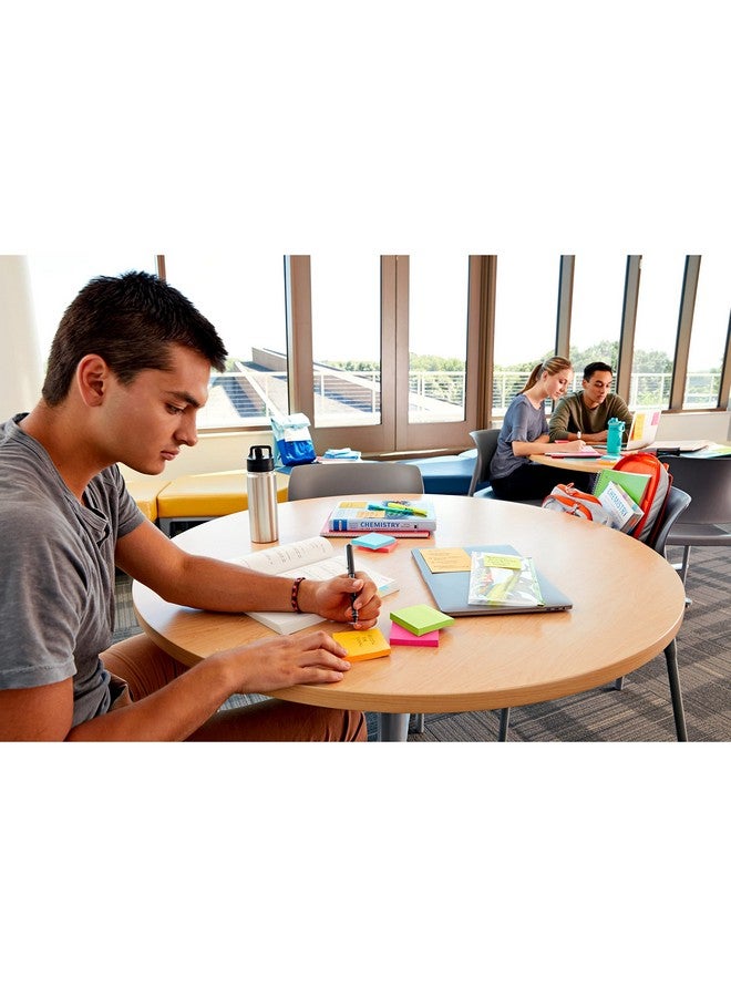 Post-it Super Sticky Notes, 5 Sticky Note Pads, 3 X 3 In., School Supplies For Students, Ideal For Textbooks, Notebooks, Walls And Vertical Surfaces, Single Color Packs Collection - Image 2