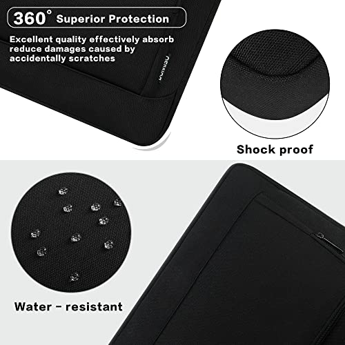 DOMISO 17-17.3 Inch Laptop Bag Large Capacity Laptop Shoulder Case for Dell XPS/Inspiron 17/HP Pavilion 17, Black - Image 4