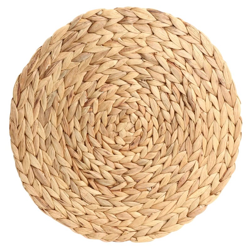 Koyal Wholesale Koyal Wholesale Natural Water Hyacinth Placemats Set of 4 135 inch Round Mat Weave Charger Plates Tropical Wedding