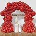 KAWKALSH Red Balloon Arch Kit 111Pcs Different Sizes 18 12 5 Inch Latex Balloons Garland for Birthday Graduation Bachelorette Cherry Casino Movie Theme Party Decorations - Image 2