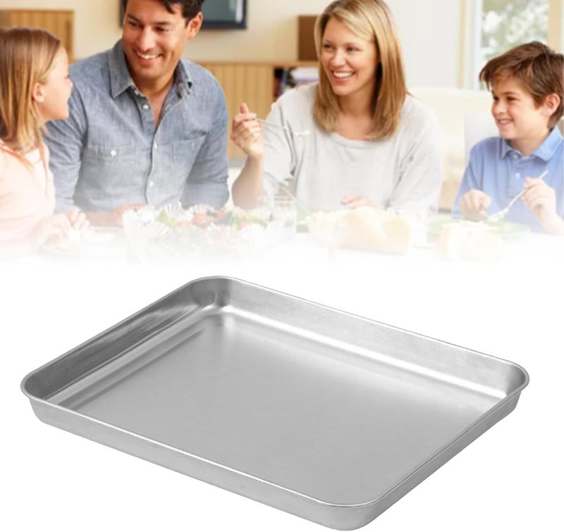 GLOGLOW Nan Premium Stainless Steel Baking Tray, Thickened Design, Large Size for Baking and Grilling in Hotel and Home Use Tableware (Small) - Image 5