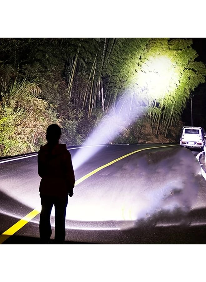 2 Pack Black USB Rechargeable High Brightness Flashlight Keychain Clip Lamp For Camping Fishing Walking - Image 3