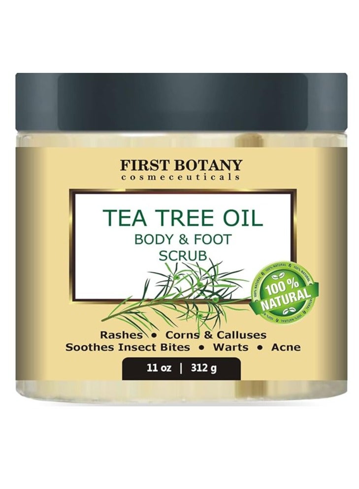 First Botany Tree Oil Body & Foot Scrub with Salt 11 oz