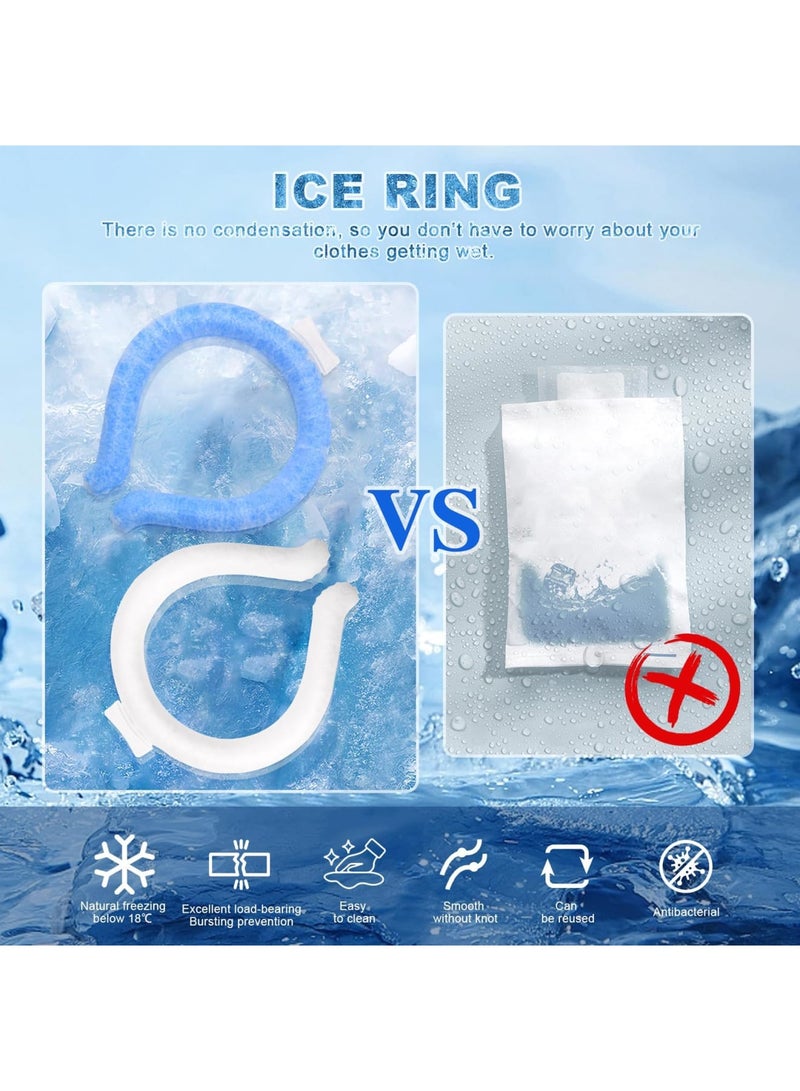Barakah Neck Cooling Tube, Wearable Cooling Neck Wrap for Hot Summer, Reusable 18℃/64℉ Ice Ring Neck Cooler for Heat Outdoor Sports,Outdoor Workers, Blue - Image 2