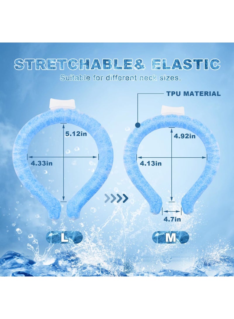 Barakah Neck Cooling Tube, Wearable Cooling Neck Wrap for Hot Summer, Reusable 18℃/64℉ Ice Ring Neck Cooler for Heat Outdoor Sports,Outdoor Workers, Blue - Image 5