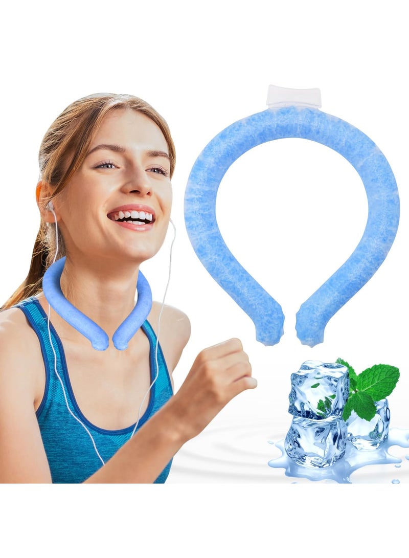 Barakah Neck Cooling Tube, Wearable Cooling Neck Wrap for Hot Summer, Reusable 18℃/64℉ Ice Ring Neck Cooler for Heat Outdoor Sports,Outdoor Workers, Blue - Image 1