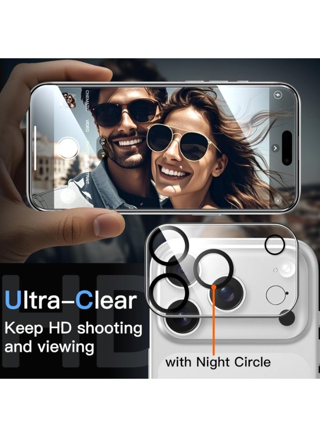 DUSALA iPhone 17 Pro Max Case with 2-Pack Each Ultra HD 9D Tempered Glass and Camera Lens Protectors 5 in 1 Pack Non-Yellowing Shockproof Phone Cover For iPhone 17 Pro Max 6.9-inch - Image 3