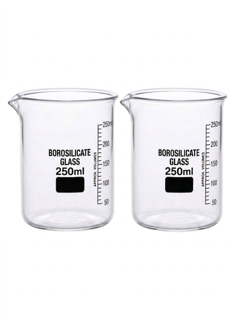 Protect Glass Beaker Borocilicate 250ml Heat Resistant Laboratory Measuring Beaker - Image 2
