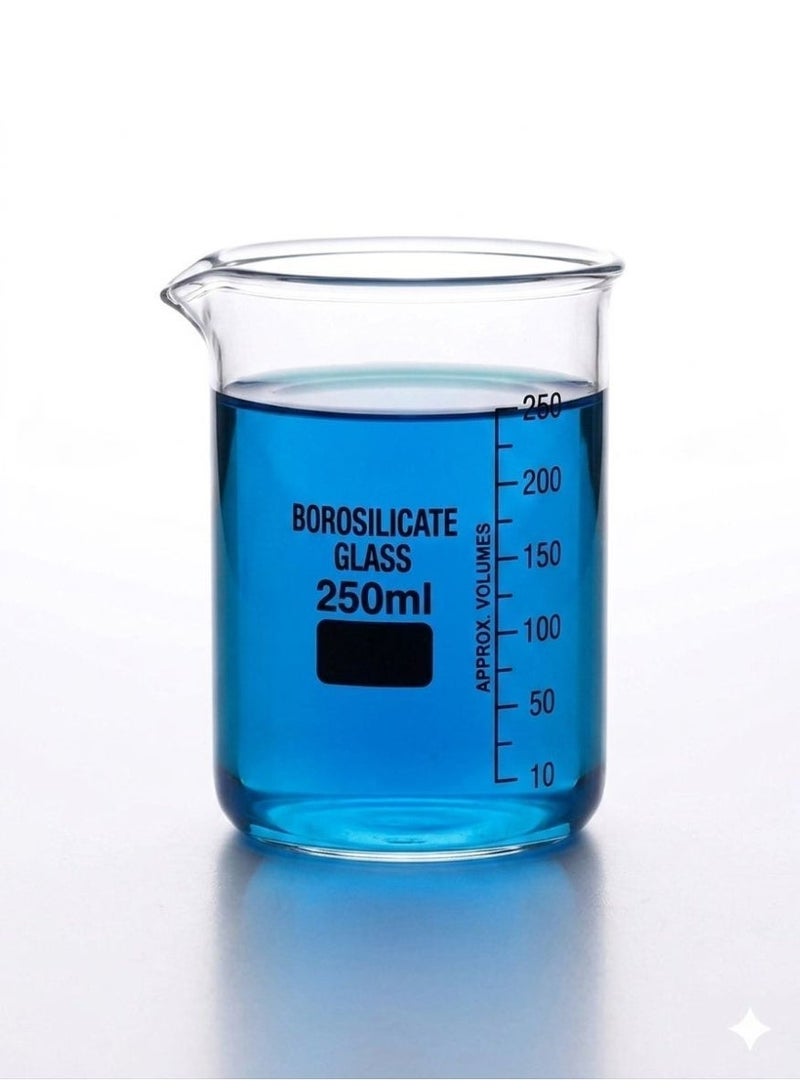 Protect Glass Beaker Borocilicate 250ml Heat Resistant Laboratory Measuring Beaker - Image 4