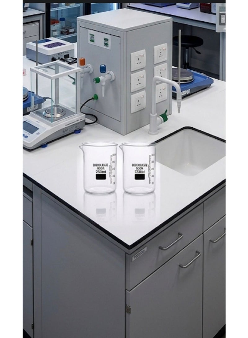 Protect Glass Beaker Borocilicate 250ml Heat Resistant Laboratory Measuring Beaker - Image 3
