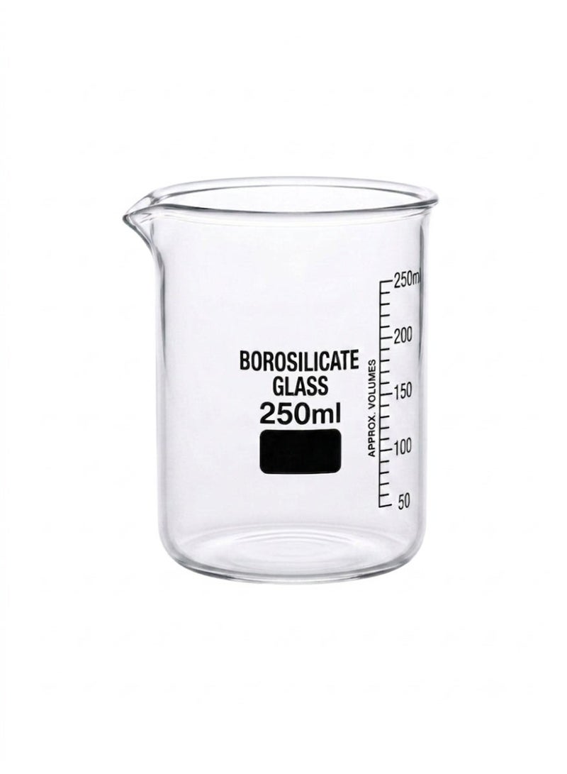 Protect Glass Beaker Borocilicate 250ml Heat Resistant Laboratory Measuring Beaker - Image 1