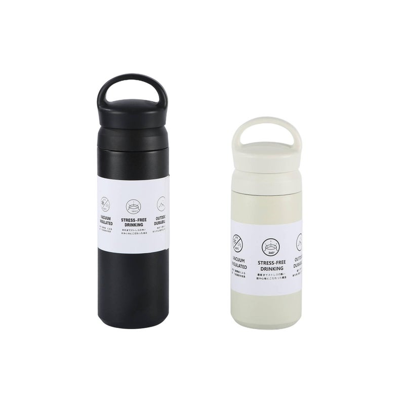كوب قهوة للسفر من ستانلس ستيل، أبيض، 500 ml، مناسب للتنقل من الستانلس ستيل باللون الأبيض للاستخدام الشخصي للعائلة أثناء التنقل - Image 4