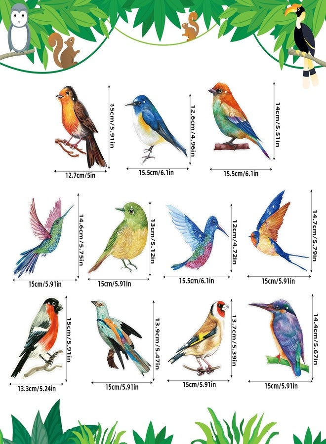 Sonwyoung 30 Pcs Bird Birthday Party Decorations Hawaiian Bird Hanging Swirl Foil Ceiling Decoration Tropical Rainforest Animal Decor for Summer Hawaiia Beach Luau Tiki Home Classroom Supplies - Image 2