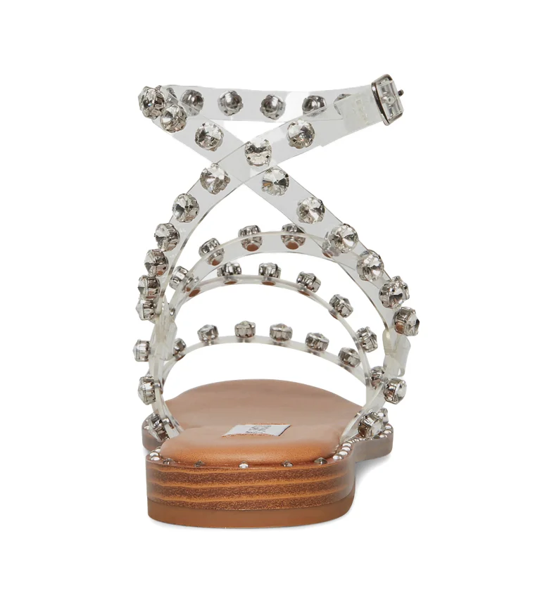 Steve Madden Travel Women's Transparent Flat Sandals