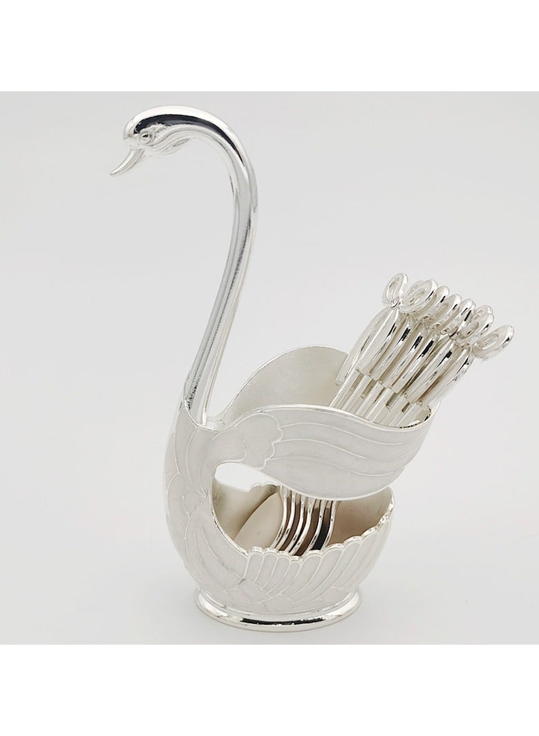 قاعدة الأوزّة المبدعة 6 قطع الحلوى ملعقة القهوة - Image 1