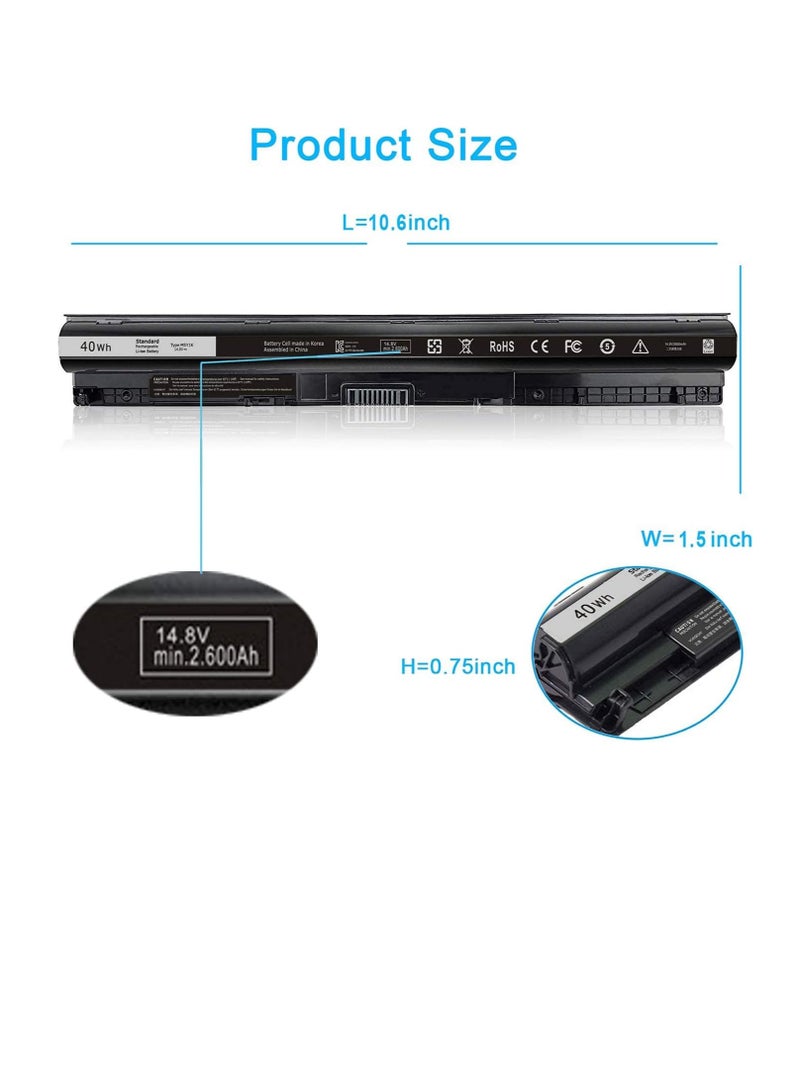 Terabyte 40WH M5Y1K 14.8V Type Battery Compatible with Dell Inspiron 15 5555 5558 5559 3558 14 3451 5458 17 5755 5758 5759 Vostro 3451 3458 3558 451-bbmg WKRJ2 - Image 2