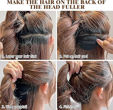 minkissy 6pcs Sponge Volume Hair Bases Set Bump It up Volume Hair Pad Insert Tool for DIY Hair Styler Accessories Invisible Fluffy Hair Clip for Women Girls - Image 4
