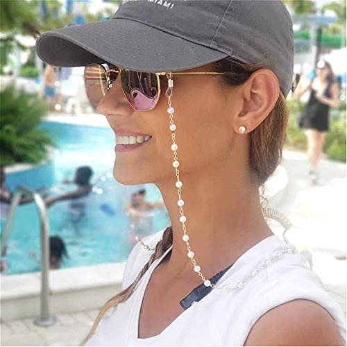 Sither Pearl Sunglasses Chain Reading Glasses Chain Strap Necklace for Women - Image 3