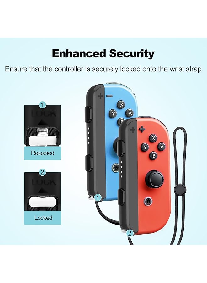 X spring Joysticks Wrist Strap 2Pcs Adjustable Tightness Straps Pair Controller Hand Grips Flexible Controller Accessories Replacement Parts Accessories Compatible With Switch Joy Con Switch Joyc - Image 3
