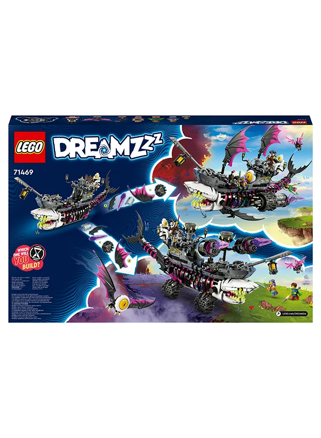 LEGO Dreamzzz Nightmare Shark Ship 71469 Building Toy Set; Kids With Big Imaginations Can Construct The Vehicle In 2 Different Ways; Gift For Ages 10+ (1,389 Pieces)