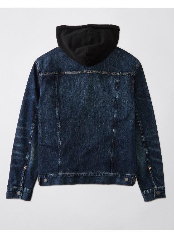American Eagle - Hooded Denim Trucker Jacket - Image 1