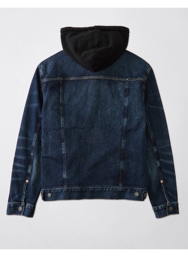 Hooded Denim Trucker Jacket