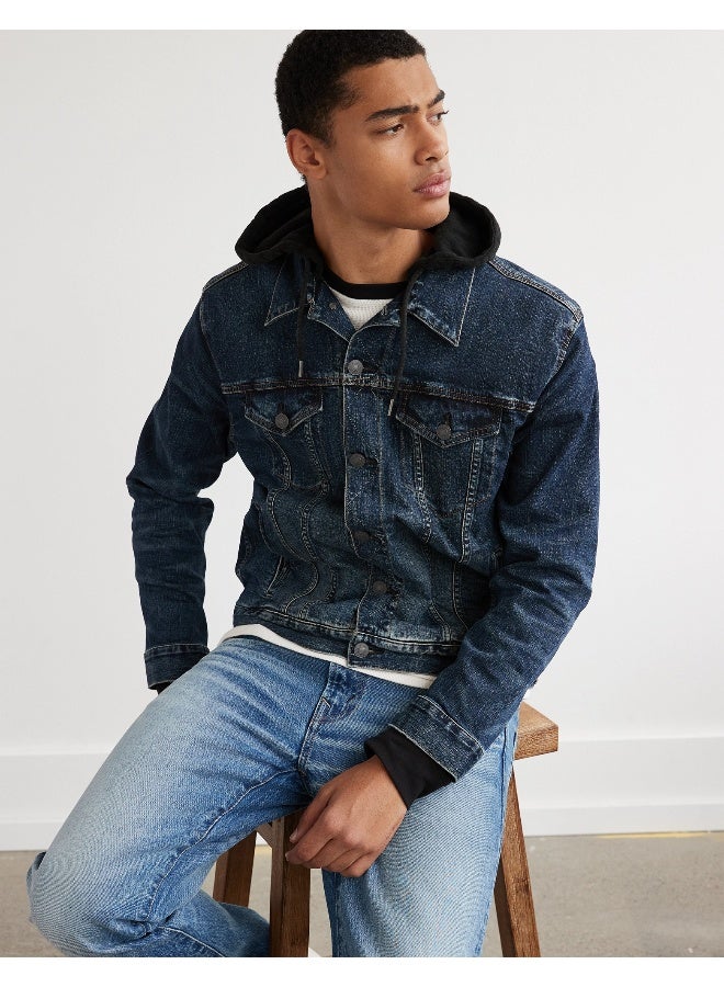 Hooded Denim Trucker Jacket