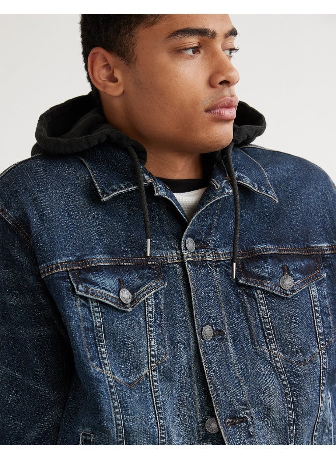 Hooded Denim Trucker Jacket