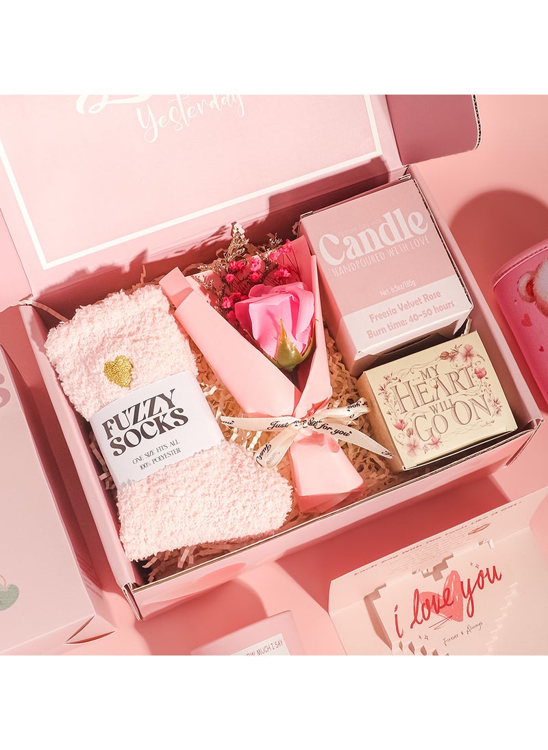 MissTiara Gift Basket for Women - Birthday Gift Box, Get Well Soon Gift Set Contains 11 Inspirational Gifts, Relaxing Spa Treatment Package for Women, Bestie Friendship, Female Friend Gift  - Image 3