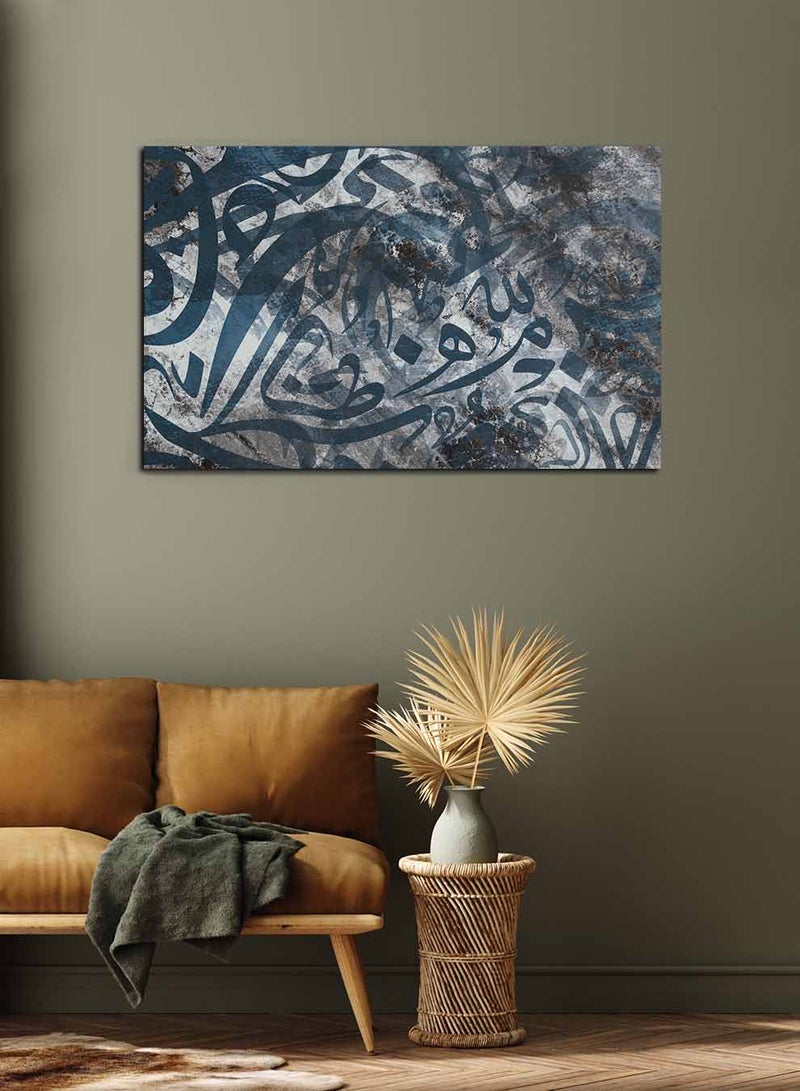 لوحة كانفاس على إطار خشبي، تصميم خط عربي إسلامي - Image 3