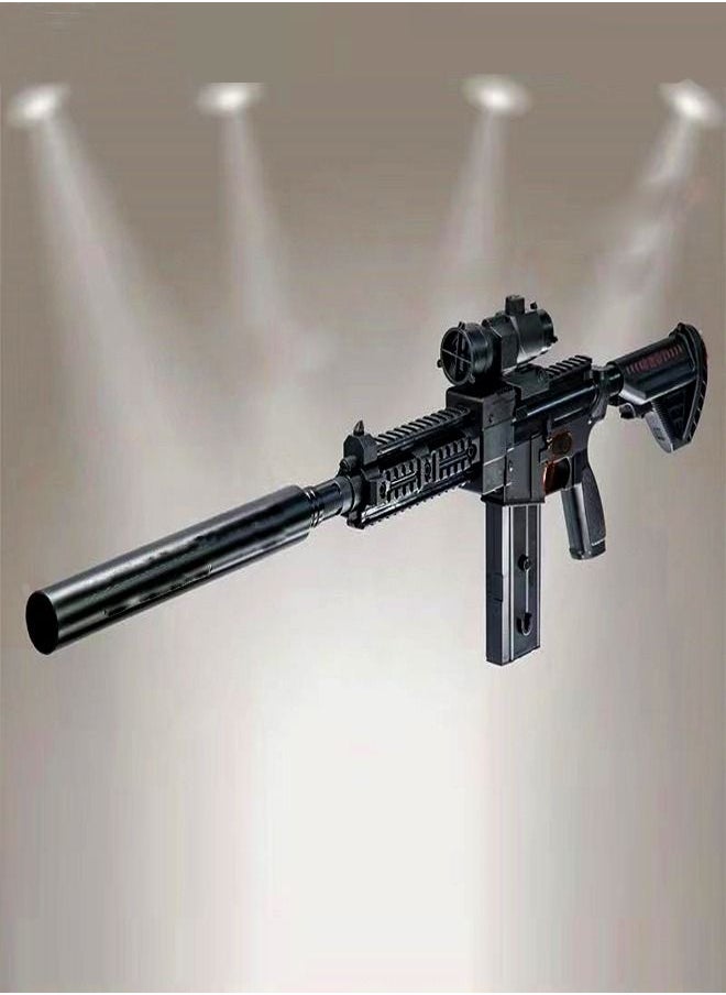 fashionhome - M416 Electric Burst Soft Bullets Gun Assault Rifle Toy Gun with Silencer Scope Vertical Grip Accessories for Outdoor Play Shooting Games Birthday Gift - Image 1