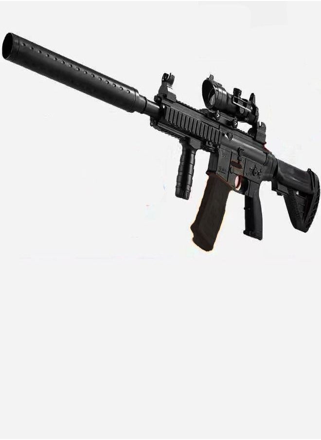 fashionhome - M416 Electric Burst Soft Bullets Gun Assault Rifle Toy Gun with Silencer Scope Vertical Grip Accessories for Outdoor Play Shooting Games Birthday Gift - Image 1