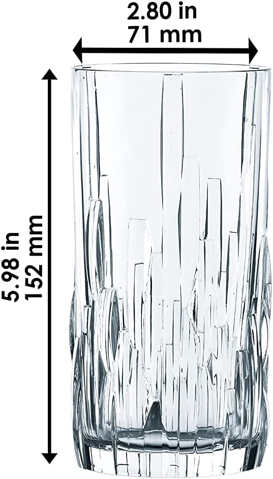 Nachtmann Shu Fa Series Long Drink Set Of 4  Clear Crystal Glass  For Cocktails And Cold Beverages  12 - Ounce Cup  Dishwasher Safe - Image 2