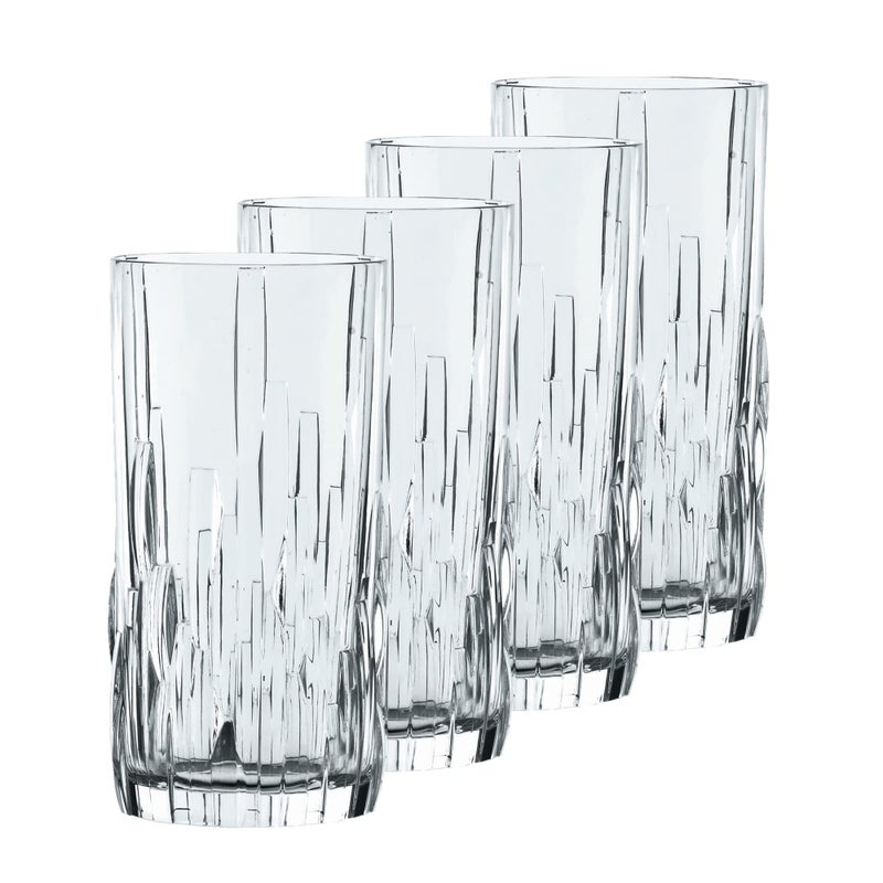 Nachtmann Shu Fa Series Long Drink Set Of 4  Clear Crystal Glass  For Cocktails And Cold Beverages  12 - Ounce Cup  Dishwasher Safe - Image 1