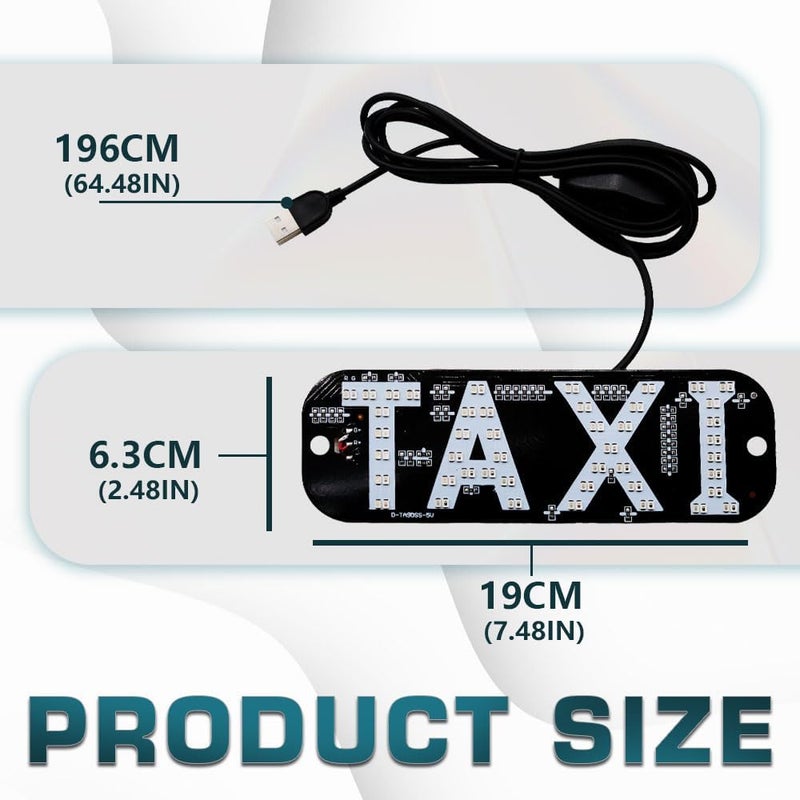 YSY Dual Colors TAXI Panel Light - 12V Super Bright LED Light with USB Switch (Red and Green) - Image 2
