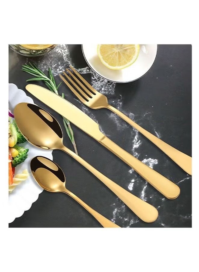 بيوينتي 24 قطعة من فولاذ لا يصدأ أواني مسطحة - Image 4