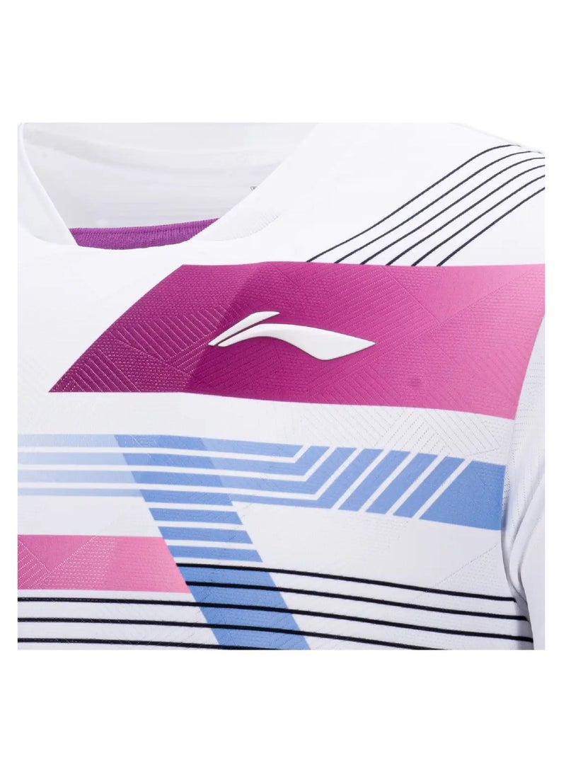 Li-Ning Sky Stripe T-Shirt (White) (ATSU801-1-2XL) - Image 3