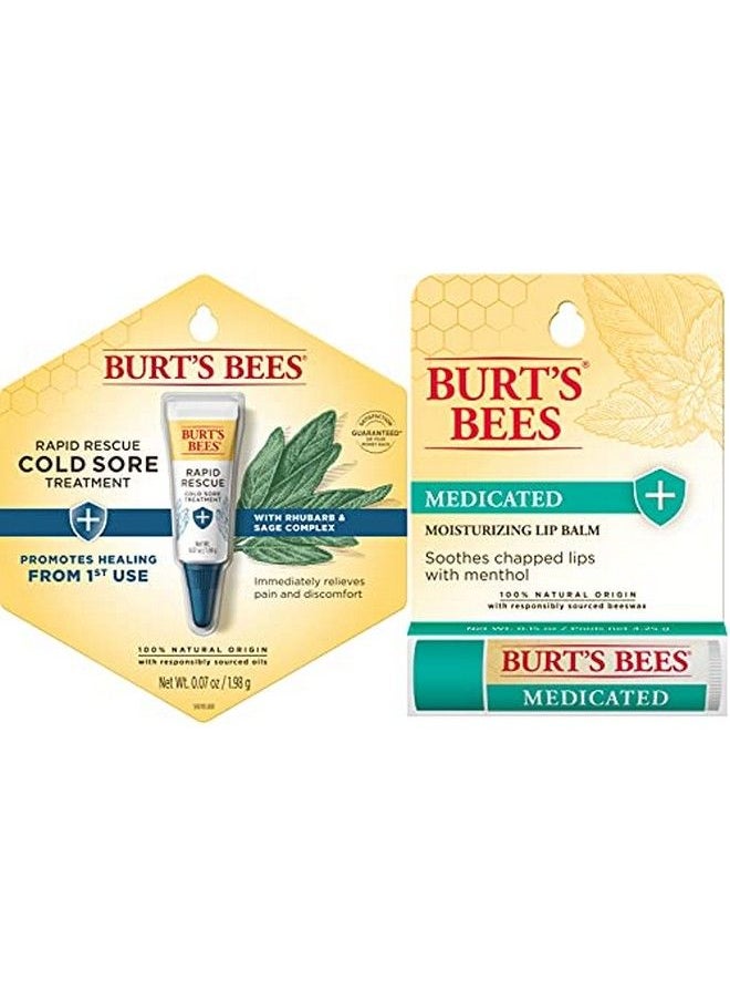 Burt's Bees - Cold Sore Treatment Rapid Rescue And Medicated Lip Balms - Image 1