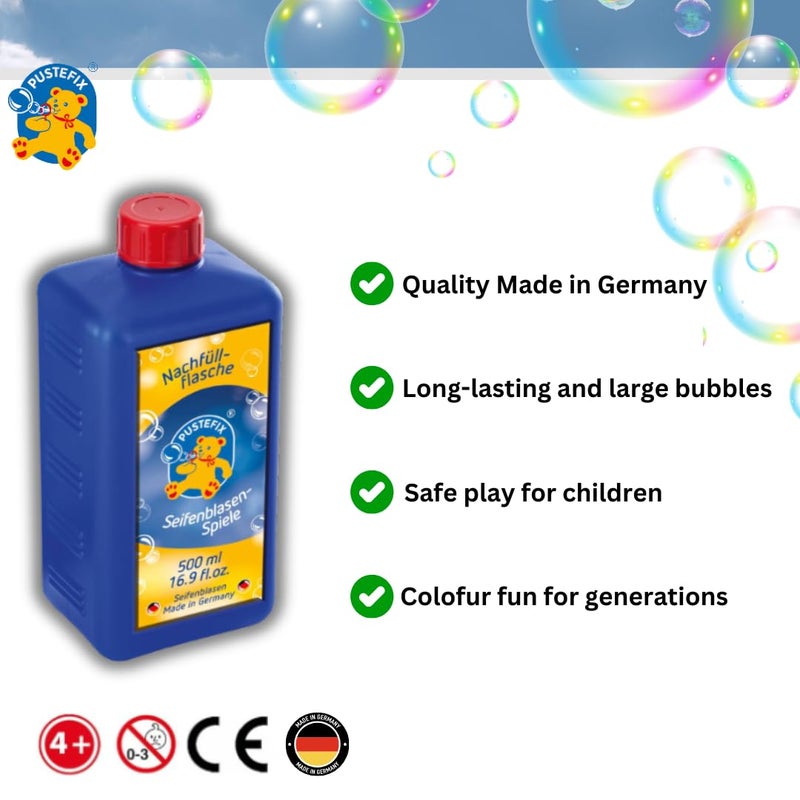 PUSTEFIX 16.9 oz Refill Bottle of Pustefix Liquid Bubble Blowing Soap Solution, Model: 505415 - Image 4