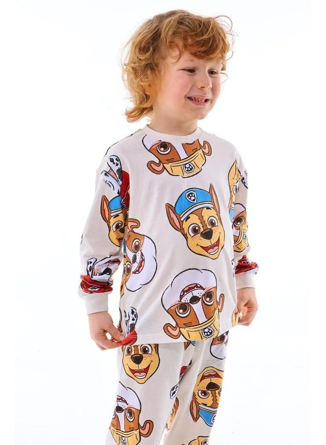 Zuzunga Happy Paw Patrol Pattern %100 Cotton Kids' Pajama Set.
