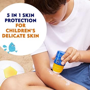Nivea نيفيا صن كيدز بروتكت كير SPF 50 رول أون 50 مل واقي شمس مع SPF 50 كريم شمس للأطفال للبشرة الحساسة يحمي فوراً من التعرض للشمس عبوة من 3 - Image 5