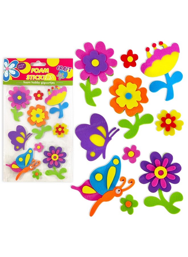 فنبلاست ملصقات إسفنجية من فن بلاست - ملصقات منفوخة ذاتية اللصق ثلاثية الأبعاد للأطفال، ملصقات بطابع الفراشة للأعمال الفنية والحرفية، وحجز القصاصات، والديكور، وأعمال المشاريع للأطفال - متعددة الألوان - Image 1