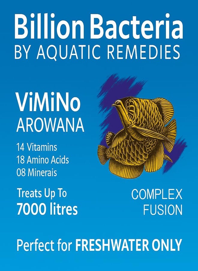 VAYINATO Billion Bacteria ViMiNo 140ml | Vitamin Complex | 14 Vitamins, 18 Amino Acids, 9 Minerals | Curcumin Infused | Treats 7000 litres (for Arowana) - Image 1