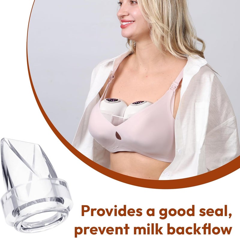 NCVI صمامات دك بيل NCVI متوافقة مع مضخة الثدي القابلة للارتداء NCVI 8111S328131 ملحقات استبدال مضخة الثدي مجموعة 2 حزمة - Image 4