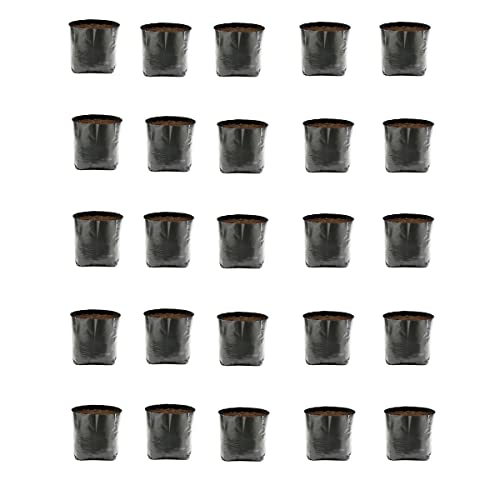 VINAYAKAMART High Density Polyethylene Grow Plant Nursery Bags - Size(18X18) inches Pack of 25, Black - Image 1