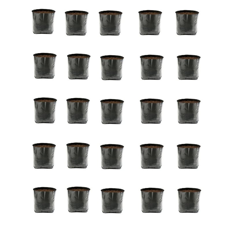 VINAYAKAMART High Density Polyethylene Grow Plant Nursery Bags - Size(18X18) inches Pack of 25, Black - Image 5
