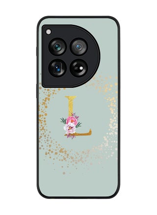 Rugged Black edge case for OnePlus 12R / OnePlus Ace 3 5G, Slim fit Soft Cover Custom Monogram Initial Letter Floral Pattern Alphabet - L (Light Grey) - pzsku/Z6AB6DAA8DC999122F410Z/45/_/1717658079/78ffeda7-bd33-442b-96fc-e680410337ad